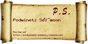 Podwinetz Sámson névjegykártya
